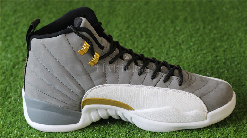 Authenitc Air Jordan 12 Retro UNC Grey Gold